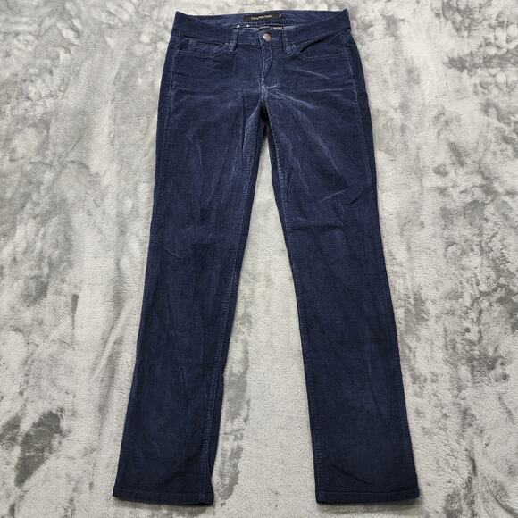 Calvin Klein Jeans Womens 6 Blue Stretch Corduroy Low Rise Straight Leg Casual - Picture 1 of 14